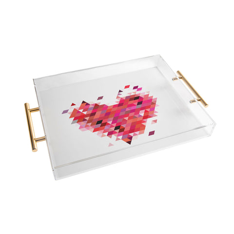 Deniz Ercelebi Heart 1 Red Acrylic Tray