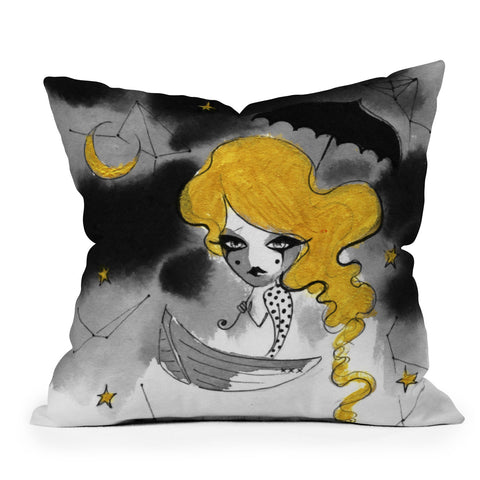 Deniz Ercelebi Late Summer Stars Outdoor Throw Pillow