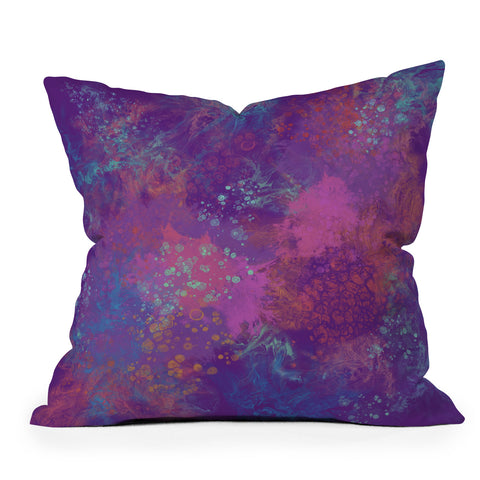 Deniz Ercelebi Lavender splash Outdoor Throw Pillow