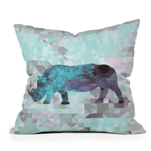 Deniz Ercelebi Rhino 2 Outdoor Throw Pillow