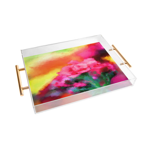 Deniz Ercelebi Spring floral paint 2 Acrylic Tray