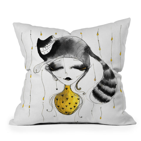 Deniz Ercelebi The Smile Outdoor Throw Pillow