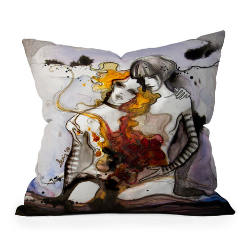 Deniz Ercelebi Twins 2 Outdoor Throw Pillow