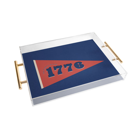 DENY Designs 1776 Pennant Acrylic Tray