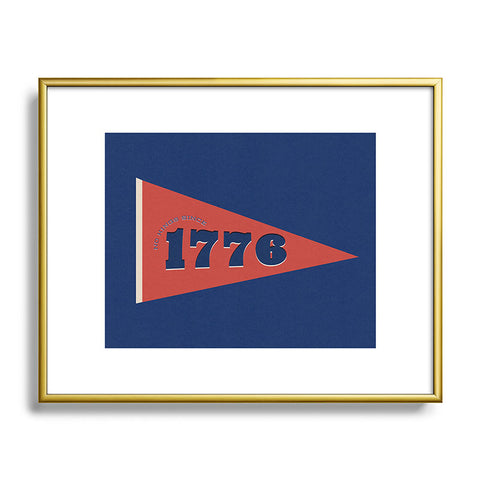 DENY Designs 1776 Pennant Metal Framed Art Print