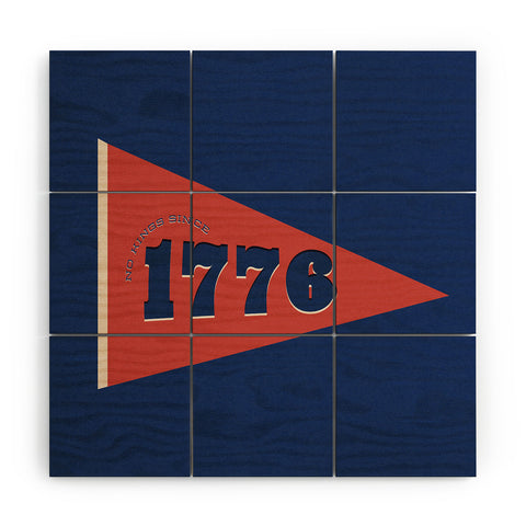 DENY Designs 1776 Pennant Wood Wall Mural