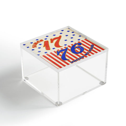 DENY Designs 1776 Stars Acrylic Box