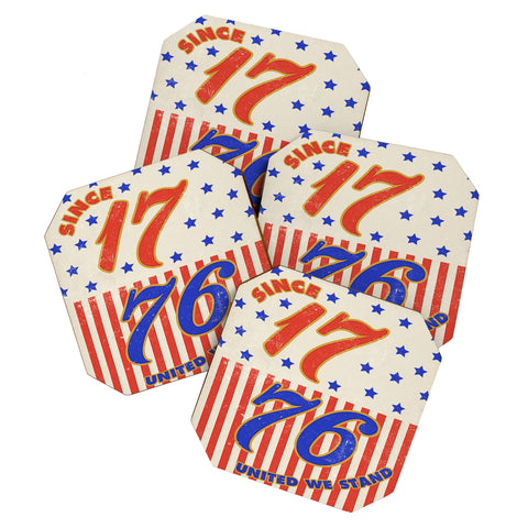 DENY Designs 1776 Stars Coaster Set