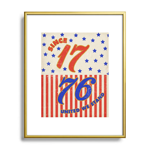 DENY Designs 1776 Stars Metal Framed Art Print