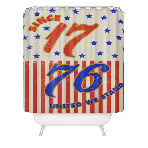 DENY Designs 1776 Stars Shower Curtain