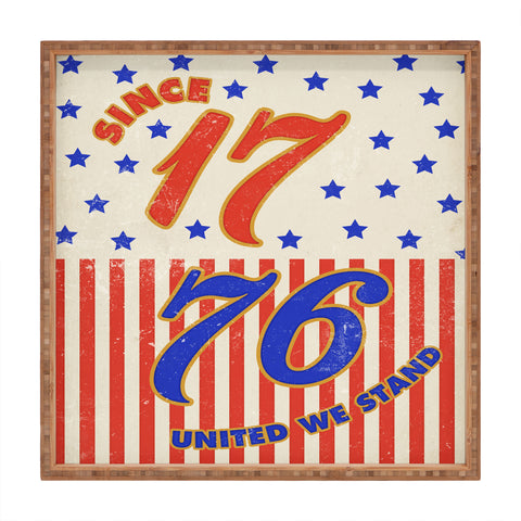 DENY Designs 1776 Stars Square Tray