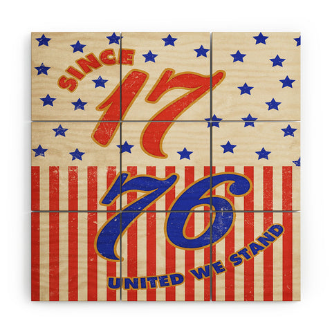 DENY Designs 1776 Stars Wood Wall Mural