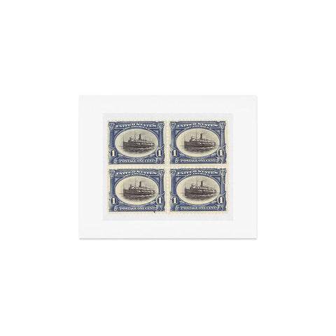 DENY Designs 1901 1c Fast Lake Navigation Stamps Art Print