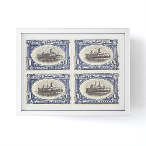 DENY Designs 1901 1c Fast Lake Navigation Stamps Framed Mini Art Print