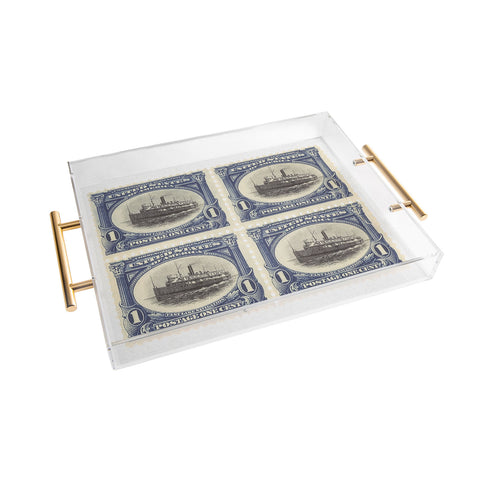 DENY Designs 1901 1c Fast Lake Navigation Stamps Acrylic Tray