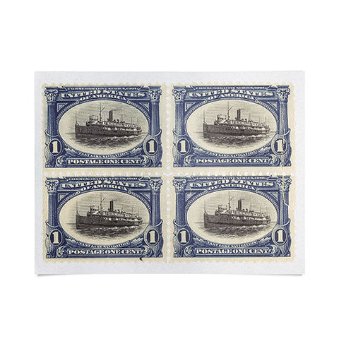 DENY Designs 1901 1c Fast Lake Navigation Stamps Poster