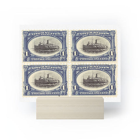 DENY Designs 1901 1c Fast Lake Navigation Stamps Mini Art Print