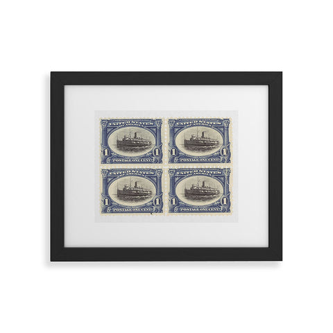 DENY Designs 1901 1c Fast Lake Navigation Stamps Framed Art Print