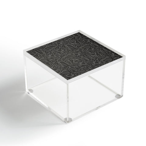 DENY Designs Abstract Lines Black Acrylic Box