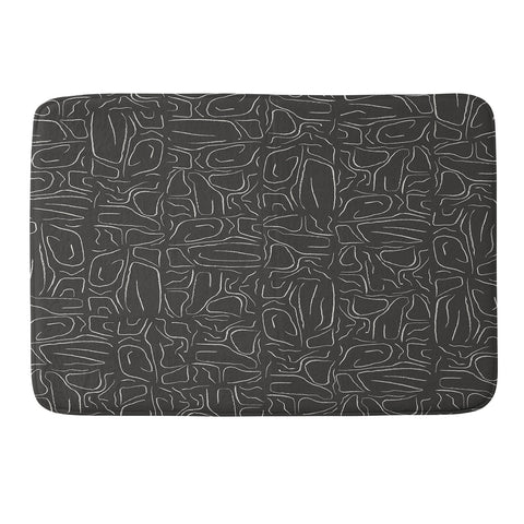 DENY Designs Abstract Lines Black Memory Foam Bath Mat