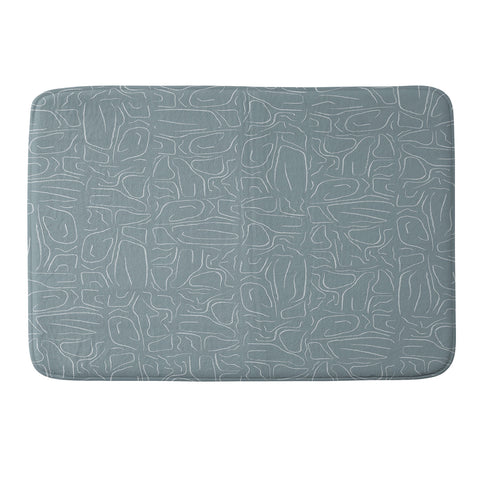 DENY Designs Abstract Lines Blue Memory Foam Bath Mat