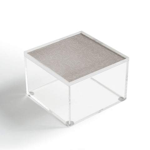 DENY Designs Abstract Lines Light Gray Acrylic Box