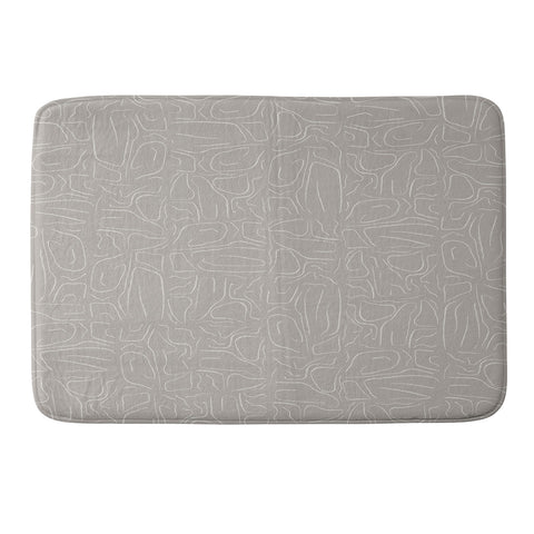 DENY Designs Abstract Lines Light Gray Memory Foam Bath Mat