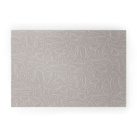 DENY Designs Abstract Lines Light Gray Welcome Mat