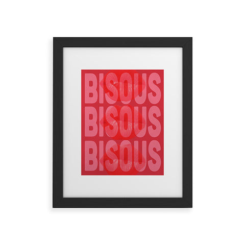DENY Designs Bisous Framed Art Print