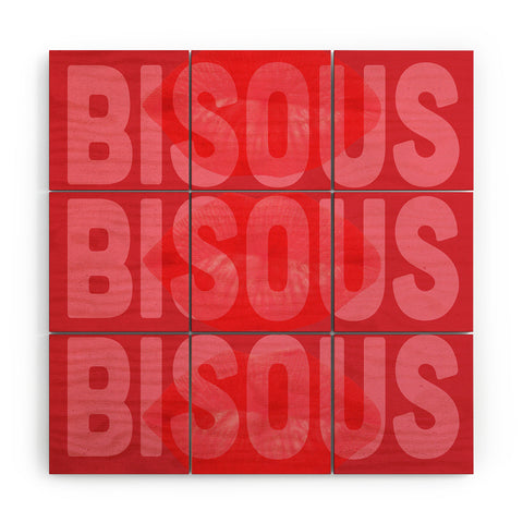 DENY Designs Bisous Wood Wall Mural
