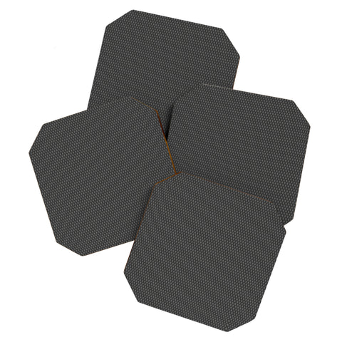 DENY Designs Block Print Dot Black Coaster Set