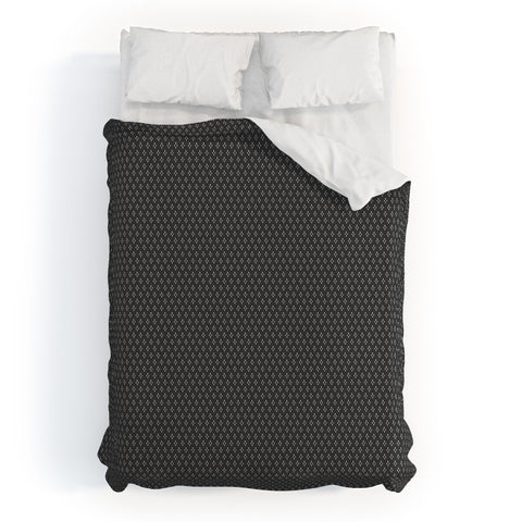 DENY Designs Block Print Dot Black Duvet Cover
