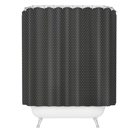 DENY Designs Block Print Dot Black Shower Curtain