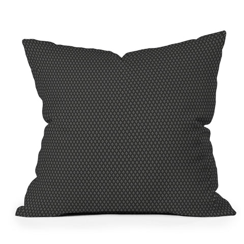 DENY Designs Block Print Dot Black Throw Pillow