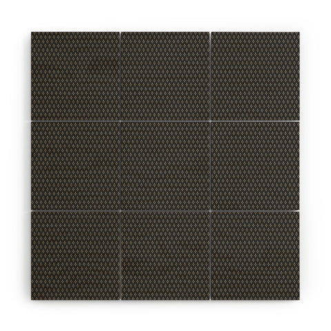DENY Designs Block Print Dot Black Wood Wall Mural