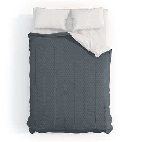 DENY Designs Block Print Dot Blue Comforter