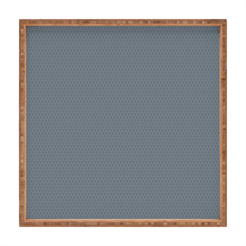 DENY Designs Block Print Dot Blue Square Tray