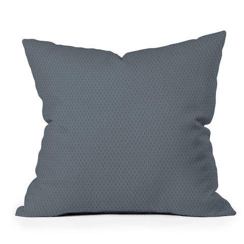 DENY Designs Block Print Dot Blue Outdoor Throw Pillow