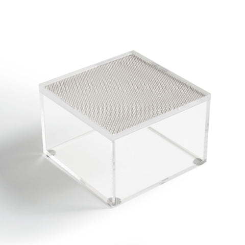 DENY Designs Block Print Dot Cream Acrylic Box