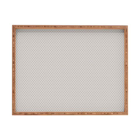 DENY Designs Block Print Dot Cream Rectangular Tray