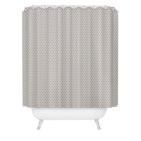 DENY Designs Block Print Dot Cream Shower Curtain