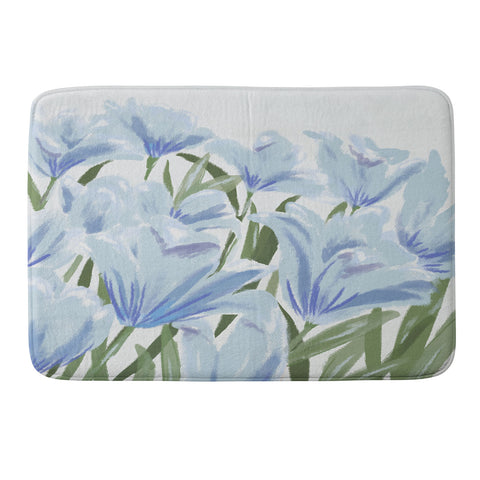 DENY Designs blue blooms Memory Foam Bath Mat