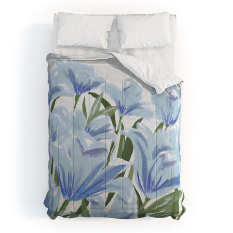 DENY Designs blue blooms Comforter