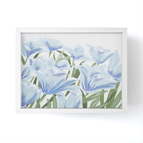 DENY Designs blue blooms Framed Mini Art Print