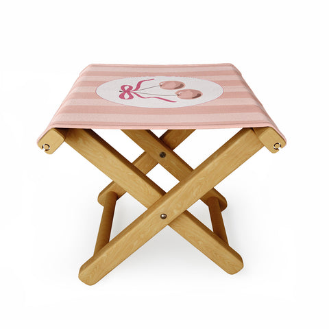 DENY Designs Bow Cherries Folding Stool