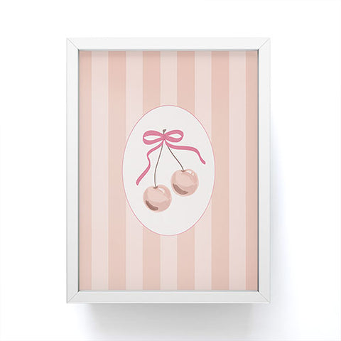 DENY Designs Bow Cherries Framed Mini Art Print