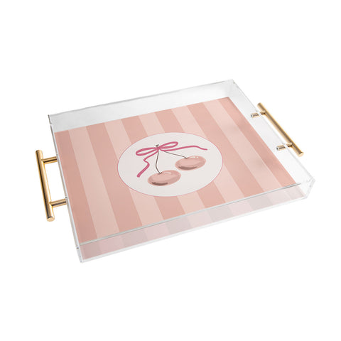 DENY Designs Bow Cherries Acrylic Tray