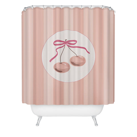 DENY Designs Bow Cherries Shower Curtain