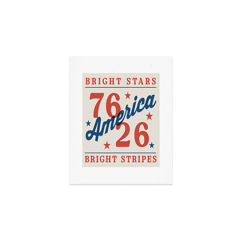 DENY Designs Bright Stars Bright Stripes Art Print