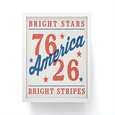 DENY Designs Bright Stars Bright Stripes Framed Mini Art Print